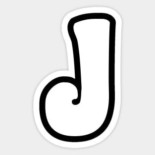 Letter J Sticker